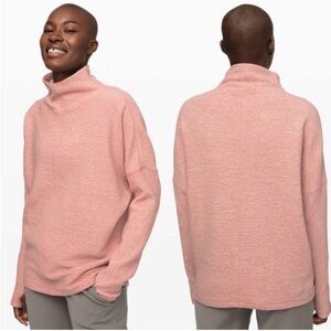 Lululemon Along the Way Mock Neck Long Sleeve Heathered Copper Clay Size Medium